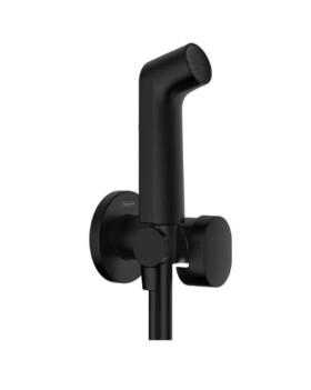 HANSGROHE - Nástěnný ventil s ruční bidetovou sprškou, matná černá 29230670