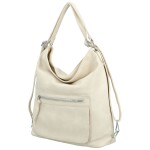 Trendy dámský koženkový kabelko-batoh Venturia, krémový