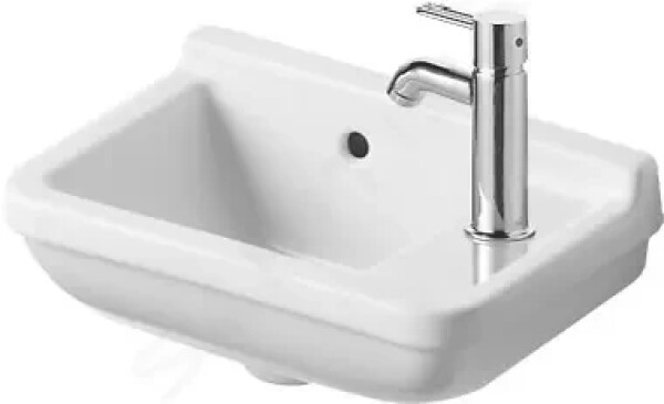 DURAVIT - Starck 3 Umývátko 400x260 mm, s přepadem, s otvorem pro baterii vpravo, bílá 0751400000