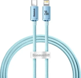 Baseus BSU3637 světle modrá / USB kabel / USB-C - Lightning / 1.2 m (BSU3637)