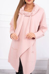 Oversize tunika s obálkou 16546 starorůžová - Kesi UNI