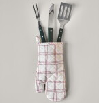 Nicolas Vahé Nerezová grilovací sada BBQ Green, zelená barva, dřevo, kov