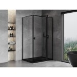 MEXEN/S - Mist T sprchový kout dveře křídlové pravá 100 x 110, černý okraj, černá 8A4T-100-110-70-70-P