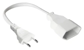 Good Connections Euro prodlužovací kabel bílý / Prodlužovací kabel / 1 m / 250 V / VDE (P0300-W010)