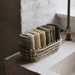 Ferm LIVING Sada utěrek z organické bavlny Day Calm – set 7 ks, béžová barva, textil