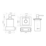 SAPHO - X-STEEL dávkovač mýdla na postavení 200ml, bílá mat XS104W