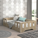 DumDekorace Dětská postel LAKI 140 x 70 cm v dekoru dub sonoma