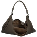 Stylová dámská koženková kabelka na rameno Petrit, tmavě šedá