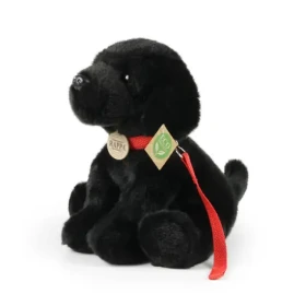 RAPPA Plyšový labrador černý s vodítkem 28 cm