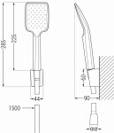 MEXEN/S - Saber R62 Set umyvadlové a vanové baterie s příslušenstvím, bílá 72103R62-20