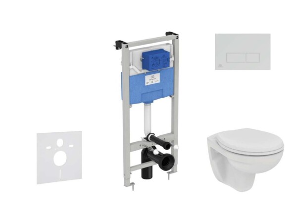 IDEAL STANDARD - ProSys Set předstěnové instalace, klozetu a sedátka Eurovit, tlačítka Oleas M2, Rimless, SoftClose, chrom ProSys120M SP51