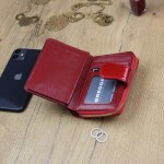 Elegantní dámská kožená peněženka Todle, červená
