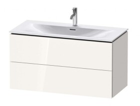 DURAVIT - L-Cube Umyvadlová skříňka 55x102x48 cm, 2 zásuvky, lesklá bílá LC630802222
