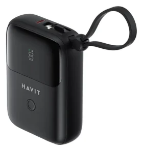 Havit PB5215 10000 mAh černá / Power banka / 2x USB-C / 1x MicroUSB / Lightning (PB5215)