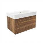 Koupelnová skříňka s umyvadlem Naturel Elsa 79x35x45,5 cm ebenová dýha mat ELSA80EBU2 ELSA80EBU2