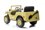 Mamido Dětský elektrický vojenský Jeep Willys 4x4 béžový