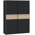 FRONTI Šatní skříň BERNO 150 - antracit + jackson hickory 22016