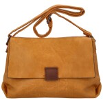 Trendová dámská koženková taška přes rameno Finola, žlutá