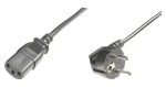Digitus napájecí kabel CEE 7/7 pravoúhlý-C13 černý / Napájecí kabel / 0,75m / H05VV-F3G 0.75mm2 (AK-440109-008-S)