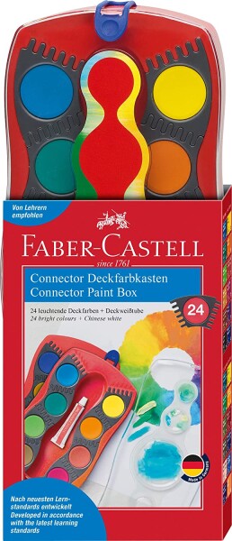 Faber-Castell Faber-Castell, 125020, Connector, sada vyměnitelných vodových barev, červená, 24 ks