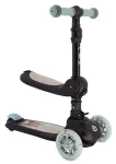 MoMi DEBE černá / Koloběžka / 2v1 s odrážedlem / LED kolečka / skládací / nosnost 50 kg (HULA00019)