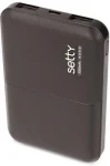 Setty GSM043159 černá / PowerBank 5000 mAh / 5V / 10A / 2x USB-A výstup / 1x USB-C vstup (GSM043159)
