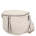 Módní dámská koženková ledvinka/crossbody Pola, tmavě béžová