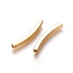 Hranatá trubička z nerezové oceli - tvar kvádru - zlatá - 30 x 3 mm - 1 ks