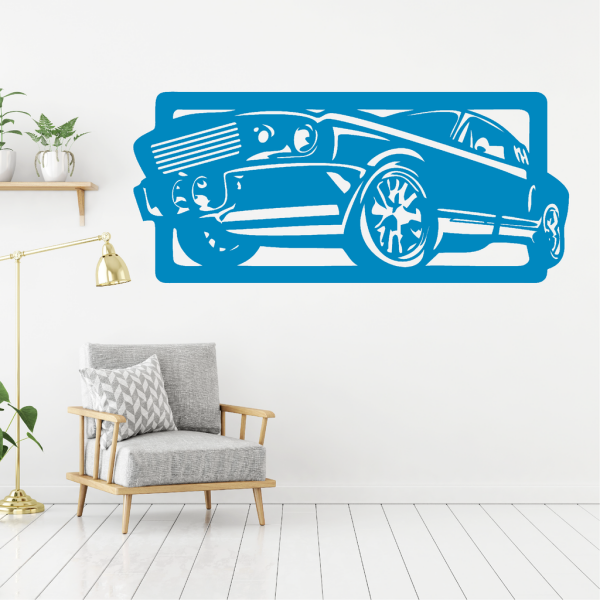 Samolepka Auto Ford Mustang Barva: modrá, Velikost: 80 x 37 cm