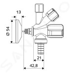 SCHELL - QUICK Kombinovaný rohový ventil, chrom 035040699