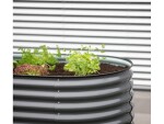 Kovový vyvýšený záhon – Grow Faster (d. 240 cm x š. 80 cm x v. 82 cm), černý