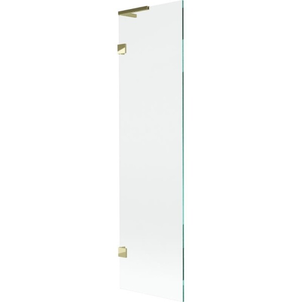 MEXEN/S - Lunar L vanová zástěna FIX 50 x 150, transparent, zlatá 897L-050-000-50-00