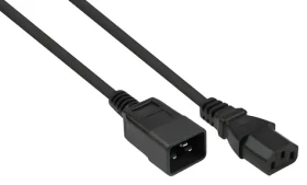 Kabelmeister prodlužovací kabel C20-C13 černý 0,5 m / Prodlužovací kabel / IEC C20 (M) - IEC C13 (F) / 10 A (SK2030-S005)