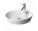 DURAVIT - Cape Cod Umyvadlová mísa, průměr 480 mm, 1 otvor pro baterii, DuraCeram, s WonderGliss, bílá 23284800001