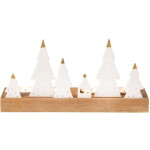 Räder Svícen Fir Trees 25 cm, bílá barva, přírodní barva, dřevo, porcelán