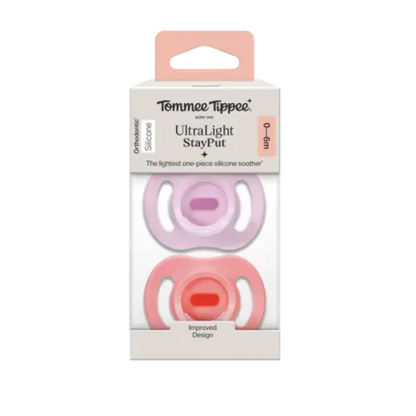 Tommee Tippee Silikonový Dudlík Ultra-light 0-6m, 2 ks - více barevných variant (433594)