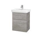 Dřevojas - Umyvadlová skříňka GO SZZ2 50 - D01 Beton / Úchytka T01 / D01 Beton 148058A