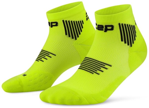 CEP dámské kotníkové běžecké kompresní ponožky 5.0 - lime / black Velikost: II (EUR 34-37)