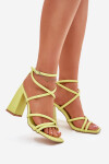 Dámské sandály na podpatku s pásky limetkové Ciarilora 41