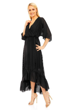 Lehké dámské šaty asymetrickou sukní černé Černá model 15042572 Černá LULU&#38;LOVE