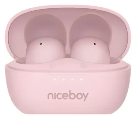 Niceboy Podsie 4 POP Sakura Pink / Bezdrátová sluchátka s mikrofonem / Bluetooth 5.3 / IPX4 / nabíjecí pouzdro (podsie-4-pop-pink)