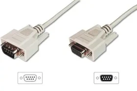 Digitus D-Sub9 / Prodlužovací kabel / Sériový / 5 m / M/F (AK-610203-050-E)