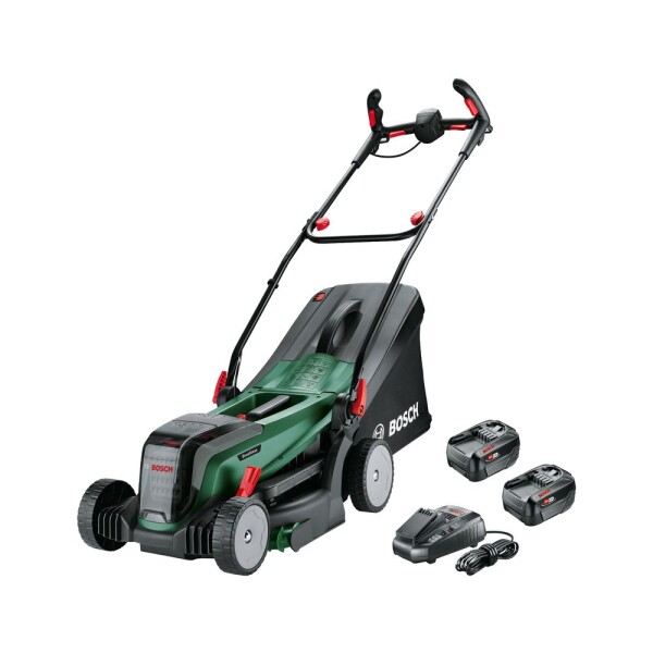 Bosch UniversalRotak 18V-37-550 / Aku sekačka na trávu / 36V / Šířka záběru 37 cm / Koš 40 L / 2x 4Ah aku (06008B9E00)