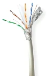 Nedis Instalační kabel CAT6a šedá / Instalační kabel / SF/UTP / Čistá měď / 305 m / LSZH (CCBG8538GY305S)