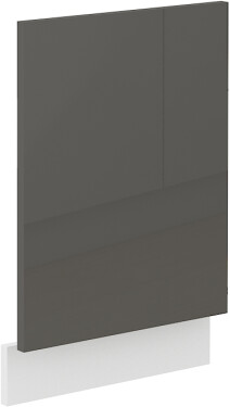 Dvířka na vestavnou myčku nádobí Lara ZM 570x446 Barva korpusu: Bílá, Barva dvířek: Šedý lesk