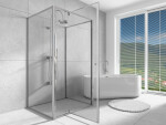 H K - Třístěnný sprchový kout Style U3 90x100x90 L/P varianta včetně sprchové vaničky z litého mramoru SE-STYLEU39010090/THOR-10090