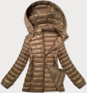 Dámská prošívaná bunda ve velbloudí barvě s kapucí J Style (16M9102-62) odstíny béžové S (36)