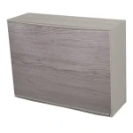 BELLI E FORTI Výklopný botník šedá, dekor šedé dřevo / PP plast / 51,5 x 16 x 39 cm / Stohovatelný