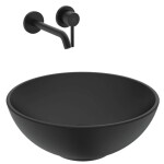 IDEAL STANDARD - Strada Umyvadlo na desku, průměr 41 cm, bez přepadu, černá K0795V3