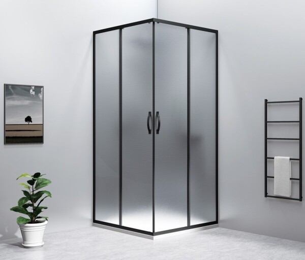 GELCO - SIGMA SIMPLY BLACK Čtvercový sprchový kout 900x900 sklo BRICK, GS2490B-GS2490B GS2490B-GS2490B